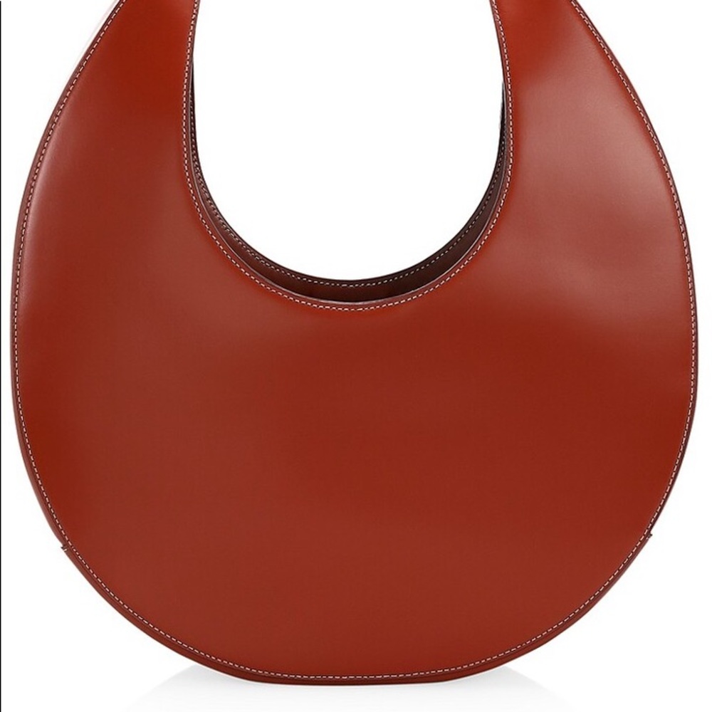STAUD Large Moon Bag in Cognac - Includes Dust Bag - Picture 6 of 13